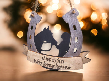 Personalized Horse Shoe Ornament