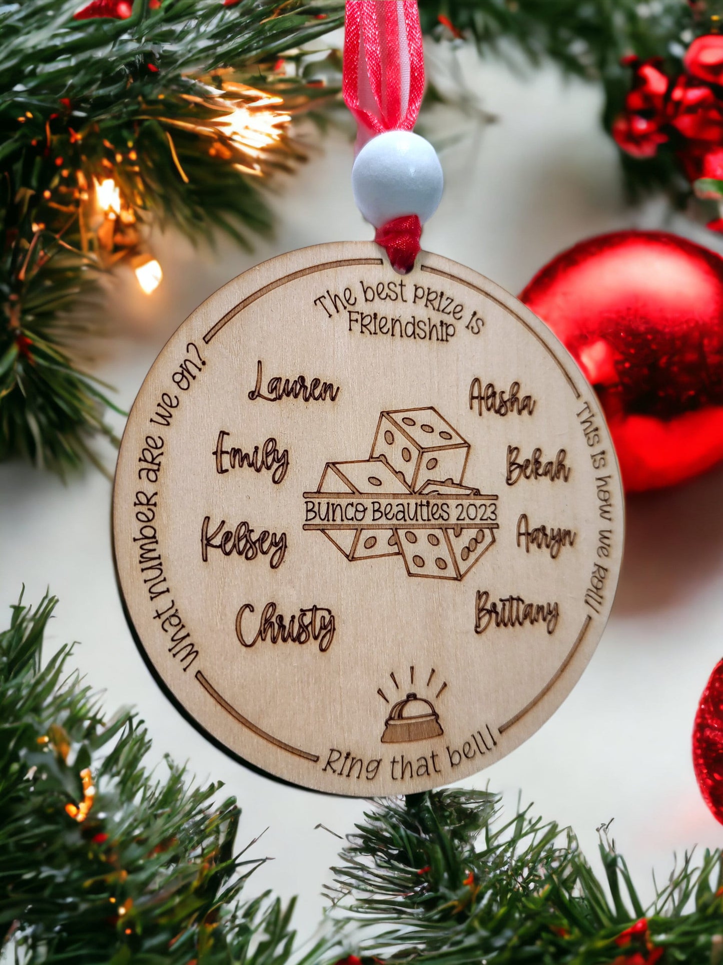 Personalized Bunco Group Ornament