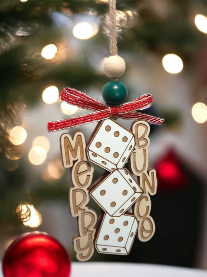 Merry Bunco Christmas Ornament