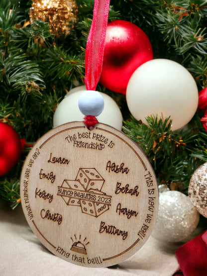 Personalized Bunco Group Ornament